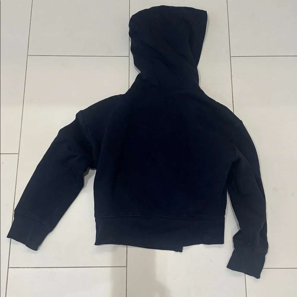 GAP Kids Dark Blue Hoodie with Glitter shimmer Logo Sherpa lined 10